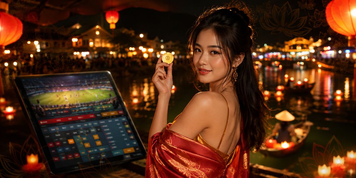 Khung cảnh người chơi tham gia cá cược tại Hội An đêm